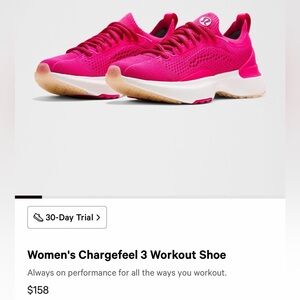 lululemon athletica Women's Chargefeel 3 Knit Trainer — Hot Pink/White